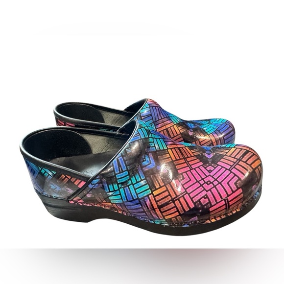 Dansko Professional Color Weave Patent Clogs Shoes Size EU 39, US 8.5-9 - Picture 2 of 13